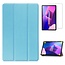 Case2go - Tablet hoes & Screenprotector geschikt voor Lenovo Tab M10 (3e generatie) (TB328FU, TB328XU) - 10.1 inch - Tri-Fold Book Case met Auto/Wake functie - Licht blauw