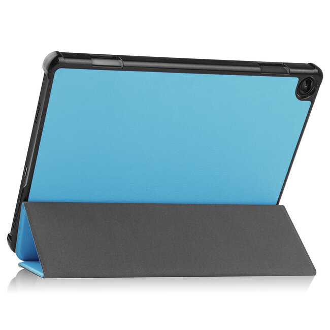 Case2go - Tablet hoes & Screenprotector geschikt voor Lenovo Tab M10 (3e generatie) (TB328FU, TB328XU) - 10.1 inch - Tri-Fold Book Case met Auto/Wake functie - Licht blauw