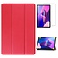 Case2go - Tablet hoes & Screenprotector geschikt voor Lenovo Tab M10 (3e generatie) (TB328FU, TB328XU) - 10.1 inch - Tri-Fold Book Case met Auto/Wake functie - Rood