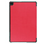 Case2go - Tablet hoes & Screenprotector geschikt voor Lenovo Tab M10 (3e generatie) (TB328FU, TB328XU) - 10.1 inch - Tri-Fold Book Case met Auto/Wake functie - Rood