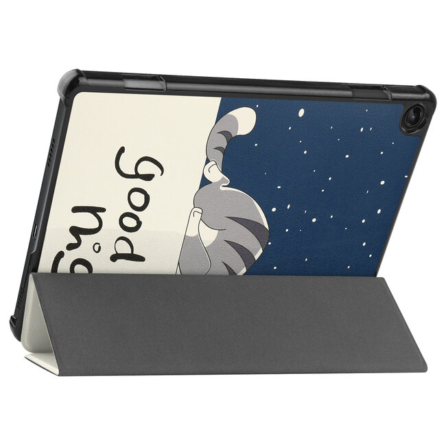 Case2go - Tablet hoes & Screenprotector geschikt voor Lenovo Tab M10 (3e generatie) (TB328FU, TB328XU) - 10.1 inch - Tri-Fold Book Case met Auto/Wake functie - Good night