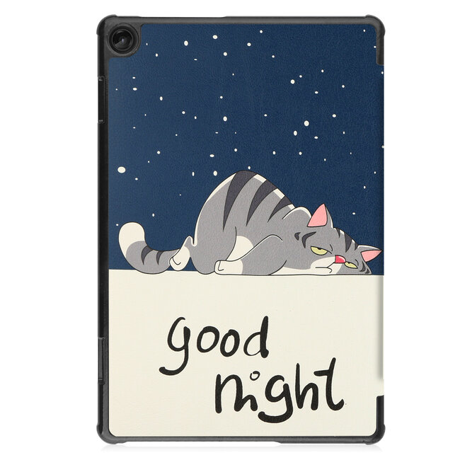 Case2go - Tablet hoes & Screenprotector geschikt voor Lenovo Tab M10 (3e generatie) (TB328FU, TB328XU) - 10.1 inch - Tri-Fold Book Case met Auto/Wake functie - Good night