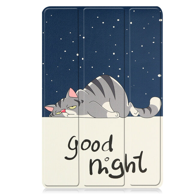 Case2go - Tablet hoes & Screenprotector geschikt voor Lenovo Tab M10 (3e generatie) (TB328FU, TB328XU) - 10.1 inch - Tri-Fold Book Case met Auto/Wake functie - Good night