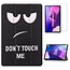 Case2go - Tablet hoes & Screenprotector geschikt voor Lenovo Tab M10 (3e generatie) (TB328FU, TB328XU) - 10.1 inch - Tri-Fold Book Case met Auto/Wake functie - Don't touch me