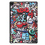 Case2go - Tablet hoes & Screenprotector geschikt voor Lenovo Tab M10 (3e generatie) (TB328FU, TB328XU) - 10.1 inch - Tri-Fold Book Case met Auto/Wake functie - Graffiti