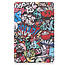 Case2go - Tablet hoes & Screenprotector geschikt voor Lenovo Tab M10 (3e generatie) (TB328FU, TB328XU) - 10.1 inch - Tri-Fold Book Case met Auto/Wake functie - Graffiti