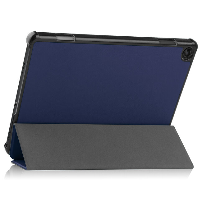 Case2go - Tablet hoes & Screenprotector geschikt voor Lenovo Tab M10 (3e generatie) (TB328FU, TB328XU) - 10.1 inch - Tri-Fold Book Case met Auto/Wake functie - Donker Blauw