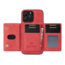 CaseMe - Telefoonhoesje geschikt voor iPhone 13 Pro Max - Back Cover - Met Magnetische Pasjeshouder - Rood