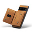 CaseMe - Telefoonhoesje geschikt voor Google Pixel 7 Pro - Back Cover - Met Magnetische Pasjeshouder - Licht Bruin