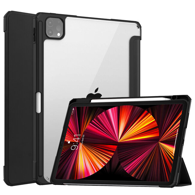 Tablet hoes geschikt voor Apple iPad Pro 11 (2022 / 2021 / 2020 / 2018) - Trifold case met Auto/Wake functie en Magneetsluiting - Zwart