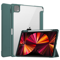 Tablet hoes geschikt voor Apple iPad Pro 11 (2022 / 2021 / 2020 / 2018) - Trifold case met Auto/Wake functie en Magneetsluiting - Donker Groen