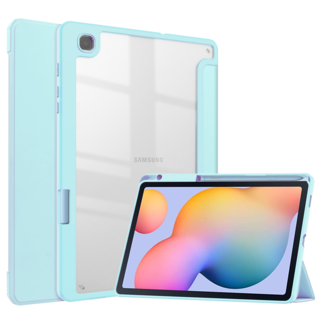 Case2go Tablet hoes geschikt voor Samsung Galaxy S6 Lite (2024) / Samsung Galaxy Tab S6 Lite (2022/2020) - Trifold case met Auto/Wake functie en Magneetsluiting - Licht Blauw
