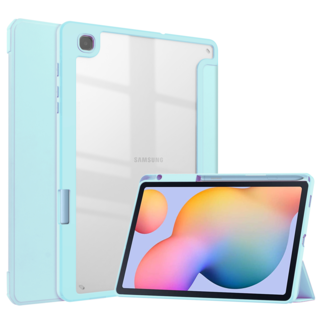 Case2go Tablet hoes geschikt voor Samsung Galaxy Tab S6 Lite (2022 / 2020) - Trifold case met Auto/Wake functie en Magneetsluiting - Licht Blauw