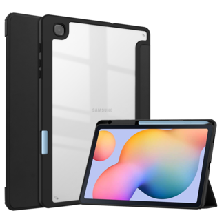 Case2go Tablet hoes geschikt voor Samsung Galaxy S6 Lite (2024) / Samsung Galaxy Tab S6 Lite (2022/2020) - Trifold case met Auto/Wake functie en Magneetsluiting - Zwart