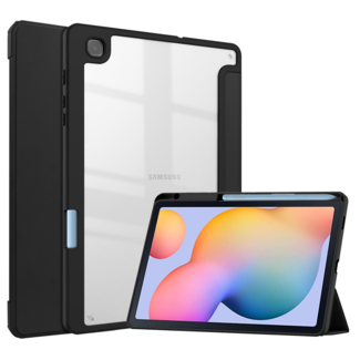 Case2go Tablet hoes geschikt voor Samsung Galaxy Tab S6 Lite (2022 / 2020) - Trifold case met Auto/Wake functie en Magneetsluiting - Zwart