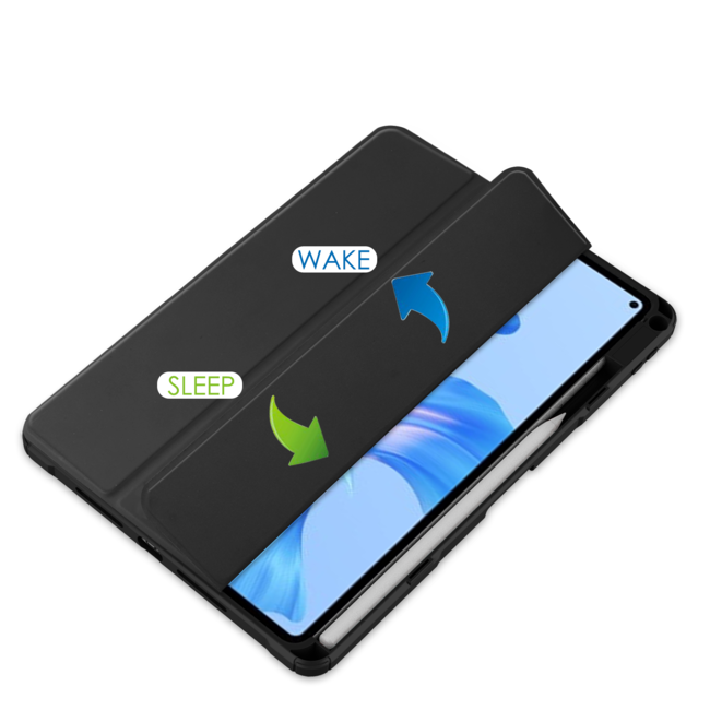 Tablet hoes geschikt voor Huawei MatePad Pro 11 (2022) - Trifold case met Auto/Wake functie en Magneetsluiting - Zwart