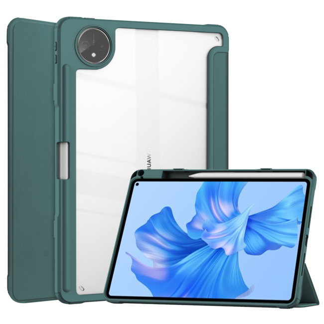 Tablet hoes geschikt voor Huawei MatePad Pro 11 (2022) - Trifold case met Auto/Wake functie en Magneetsluiting - Donker Groen