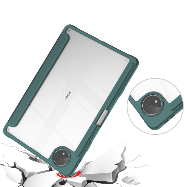 Tablet hoes geschikt voor Huawei MatePad Pro 11 (2022) - Trifold case met Auto/Wake functie en Magneetsluiting - Donker Groen