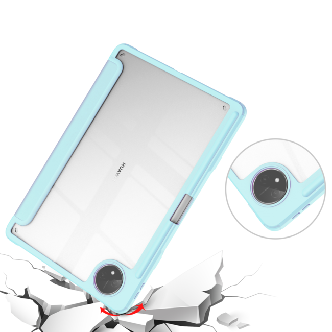 Tablet hoes geschikt voor Huawei MatePad Pro 11 (2022) - Trifold case met Auto/Wake functie en Magneetsluiting - Licht Blauw
