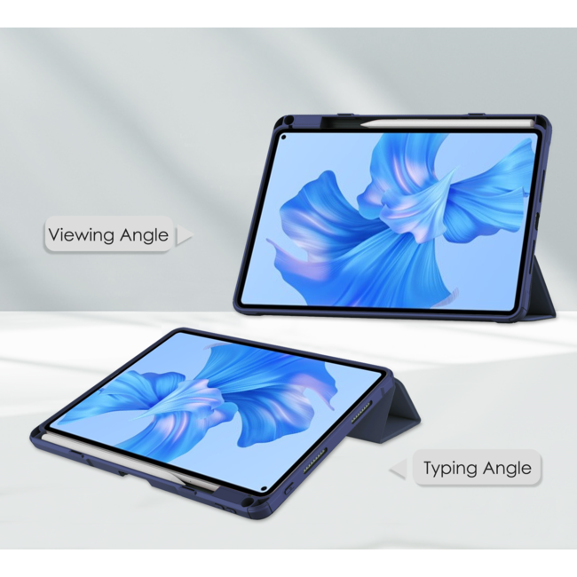 Tablet hoes geschikt voor Huawei MatePad Pro 11 (2022) - Trifold case met Auto/Wake functie en Magneetsluiting - Donker Blauw