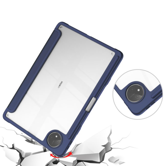Tablet hoes geschikt voor Huawei MatePad Pro 11 (2022) - Trifold case met Auto/Wake functie en Magneetsluiting - Donker Blauw
