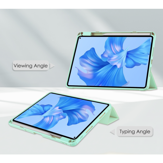 Tablet hoes geschikt voor Huawei MatePad Pro 11 (2022) - Trifold case met Auto/Wake functie en Magneetsluiting - Mint Groen
