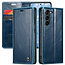 CaseMe - Telefoonhoesje geschikt voor Samsung Galaxy S23 Ultra - Wallet Book Case - Met Magnetische Sluiting - Donker Blauw