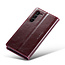 CaseMe - Telefoonhoesje geschikt voor Samsung Galaxy S23 Ultra - Wallet Book Case - Met Magnetische Sluiting - Donker Rood