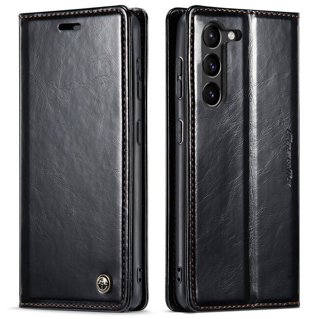 CaseMe - Telefoonhoesje geschikt voor Samsung Galaxy S23 Plus - Wallet Book Case - Met Magnetische Sluiting - Zwart