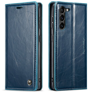 CaseMe CaseMe - Telefoonhoesje geschikt voor Samsung Galaxy S23 Plus - Wallet Book Case - Met Magnetische Sluiting - Donker Blauw