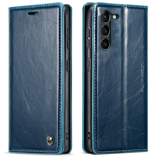 CaseMe - Telefoonhoesje geschikt voor Samsung Galaxy S23 Plus - Wallet Book Case - Met Magnetische Sluiting - Donker Blauw