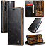 CaseMe - Telefoonhoesje geschikt voor Samsung Galaxy S23 Plus - Wallet Book Case - Met Magnetische Sluiting - Donker Bruin