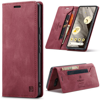 CaseMe CaseMe - Telefoonhoesje geschikt voor Google Pixel 7 Pro - Wallet Book Case - Met Magnetische Sluiting - Roze