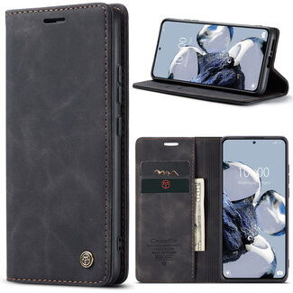 Case2go CaseMe - Telefoonhoesje geschikt voor Xiaomi 12T - Wallet Book Case - Met Magnetische Sluiting - Zwart