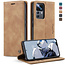 CaseMe - Telefoonhoesje geschikt voor Xiaomi 12T - Wallet Book Case - Met Magnetische Sluiting - Licht Bruin