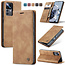 CaseMe - Telefoonhoesje geschikt voor Xiaomi 12T Pro - Wallet Book Case - Met Magnetische Sluiting - Licht Bruin