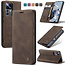 CaseMe - Telefoonhoesje geschikt voor Xiaomi 12T Pro - Wallet Book Case - Met Magnetische Sluiting - Bruin