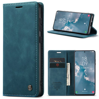 CaseMe CaseMe - Telefoonhoesje geschikt voor Samsung Galaxy S23 - Wallet Book Case - Met Magnetische Sluiting - Donker Blauw