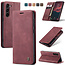 CaseMe - Telefoonhoesje geschikt voor Samsung Galaxy S23 - Wallet Book Case - Met Magnetische Sluiting - Rood