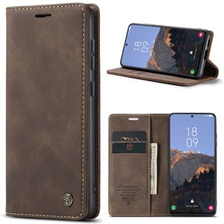 CaseMe CaseMe - Telefoonhoesje geschikt voor Samsung Galaxy S23 - Wallet Book Case - Met Magnetische Sluiting - Bruin