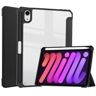 Case2go Tablet hoes geschikt voor Apple iPad Mini 6 (2021) - Trifold case met Auto/Wake functie en Magneetsluiting - Zwart