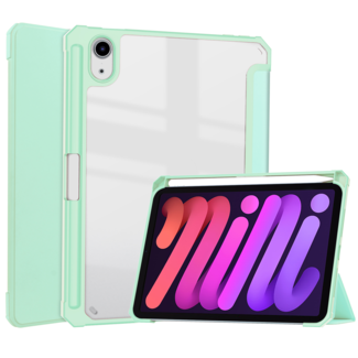 Case2go Tablet hoes geschikt voor Apple iPad Mini 6 (2021) - Trifold case met Auto/Wake functie en Magneetsluiting - Mint Groen