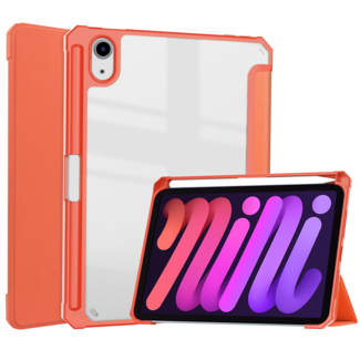 Case2go Tablet hoes geschikt voor Apple iPad Mini 6 (2021) - Trifold case met Auto/Wake functie en Magneetsluiting - Oranje