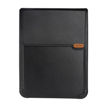 Laptop Sleeve - 16 inch laptophoes - Multifunctionele 3 in 1 Sleeve - Met muismat en standaard - PU leer - Zwart