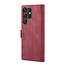 CaseMe - Telefoonhoesje geschikt voor Samsung Galaxy S23 Ultra - Back Cover - Wallet Book Case - Rood