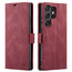 CaseMe - Telefoonhoesje geschikt voor Samsung Galaxy S23 Ultra - Back Cover - Wallet Book Case - Rood