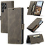 CaseMe - Telefoonhoesje geschikt voor Samsung Galaxy S23 Ultra - Back Cover - Wallet Book Case - Donker Bruin