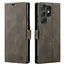 CaseMe - Telefoonhoesje geschikt voor Samsung Galaxy S23 Ultra - Back Cover - Wallet Book Case - Donker Bruin