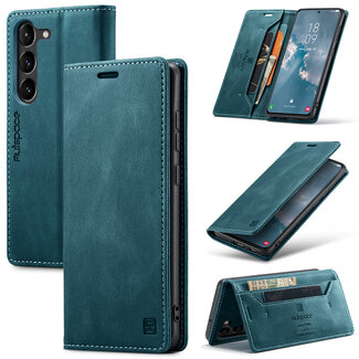 CaseMe CaseMe - Telefoonhoesje geschikt voor Samsung Galaxy S23 Plus - Back Cover - Wallet Book Case - Donker Blauw