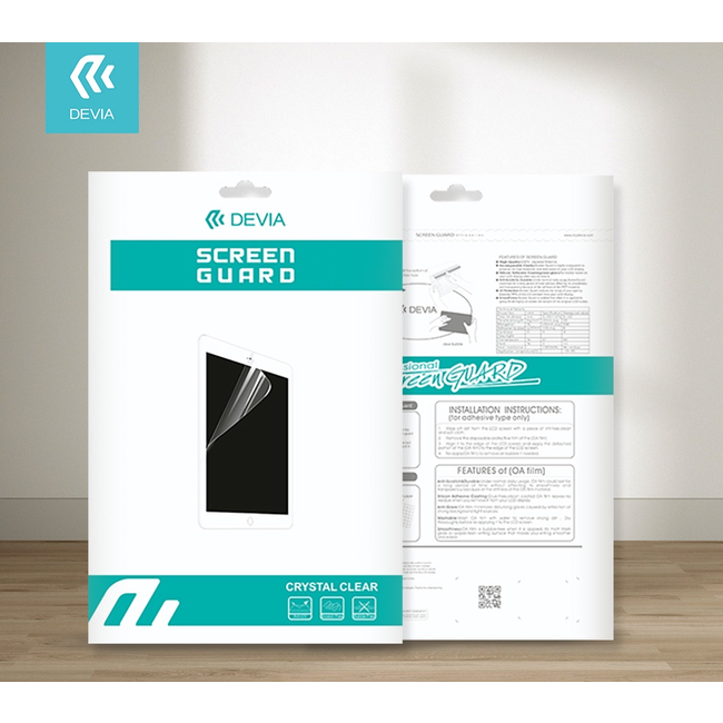 Devia - High Transparent screenprotector geschikt voor iPad Pro 12.9 (2021/2020) - Slijtvast en Anti-kras - Transparant
